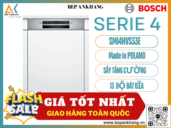 MÁY RỬA BÁT BOSCH BÁN ÂM  SMI4HVS33E 